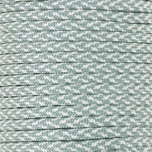 Paracord - Cordón de paracaídas plano de 4 mm - Gris - Blanco x1m