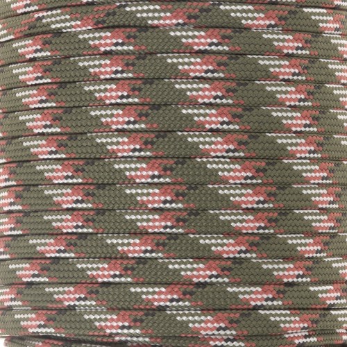Paracord - Cordón de paracaídas plano de 4 mm - Caqui - Marrón x1m
