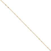 Cadena malla plana 1.4 mm Dorado con oro fino x1m