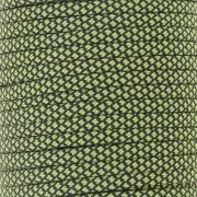 Paracord - Cordón de paracaídas plano de 4 mm - Verde - Negro x1m