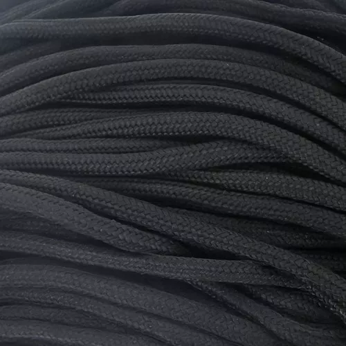 Cordón de poliéster 4 mm - Negro x1m
