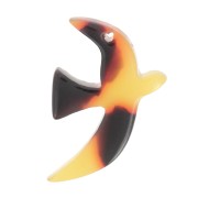 Dije de pájaro de acetato 15x10 mm exclusividad Perles&Co - Caparazón de tortuga - Marrón