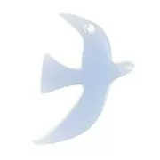 Dije de pájaro acrílico translúcido 15x10 mm exclusividad Perles&Co - Azul glaciar