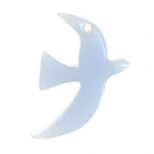 Dije de pájaro acrílico translúcido 15x10 mm exclusividad Perles&Co - Azul glaciar