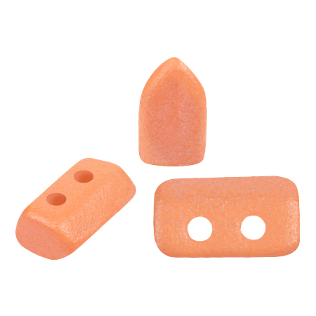Cuentas de vidrio Piros® by Puca® 2x5 mm - Vogue Naranja Melocotón Mate x10g