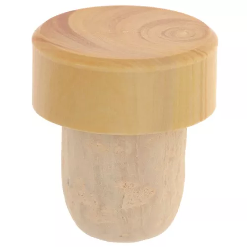 Tapón decorativo de corcho y boj 32x29 mm para personalizar x1