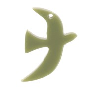 Dije de pájaro acrílico 15x10 mm exclusivo de Perles&Co - Kaki x1|raw }}