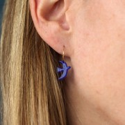 Dije de pájaro acrílico 15x10 mm exclusivo de Perles&Co - Kaki x1