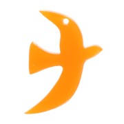 Dije de pájaro de acetato translúcido 15x10 mm excluido Perles&amp;Co - Naranja x1|raw }}