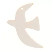 Dije de pájaro de acetato translúcido 15x10 mm excluido Perles&Co - Naranja x1