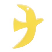 Dije de pájaro de acetato translúcido 15x10 mm exclusividad Perles&Co - Amarillo x1|raw }}