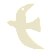 Dije de pájaro de acetato translúcido 15x10 mm exclusividad Perles&Co - Amarillo x1