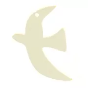 Dije de pájaro de acetato translúcido 15x10 mm exclusividad Perles&Co - Amarillo x1