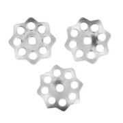 Casquillas filigrana 11 mm Acero inox 304 x50