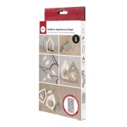 Molde de silicona 26x14,5 cm - 5 formas Cajas nido y Pájaros - Gris x1