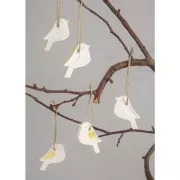 Molde de silicona 26x14,5 cm - 5 formas Cajas nido y Pájaros - Gris x1