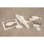 Molde de silicona 26x14,5 cm - 5 formas Pez - Gris x1