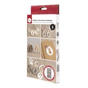 Molde de silicona 26x14,5 cm - 6 formas Huevos y Conejo Colgante - Gris x1