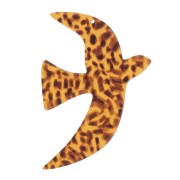 Colgante pájaro acetato 35x25 mm exclusividad Perles&Co - Marrón terrazo - Negro x1|raw }}