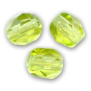 Facetadas 4 mm Light Olivine  x50|raw }}
