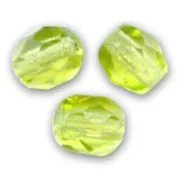 Facetadas 4 mm Light Olivine  x50