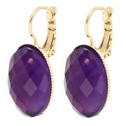 Ganchos pendientes 18x13 mm con anilla abierta - Dorado con oro fino x2