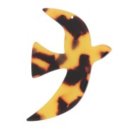 Colgante pájaro acetato 35x25 mm exclusividad Perles&Co - Carey marrón|raw }}