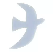 Colgante pájaro acrílico translúcido 35x25mm exclusividad Perles&Co - Azul glaciar