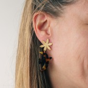 Colgante acrílico pájaro 35x25 mm exclusividad Perles&Co - Kaki x1