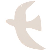 Colgante pájaro acetato translúcido 35x25 mm exclusividad Perles&Co - Naranja x1