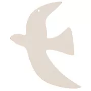 Colgante pájaro acetato translúcido 35x25 mm exclusividad Perles&Co - Naranja x1