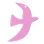 Colgante pájaro acetato 35x25 mm exclusividad Perles&Co - Rosa x1|raw }}