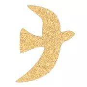 Colgante - Dije - Colgante acrílico pájaro 35x25 mm exclusividad Perles&Co - Purpurina Dorado x1 Colgante acrílico pájaro 35x25 mm exclusividad Perles&Co - Purpurina Dorado x1