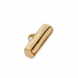 Terminal para tejido de cuentas 10 mm dorado con oro fino x1