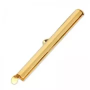 Terminal para tejido de cuentas 40 mm dorado con oro fino x1
