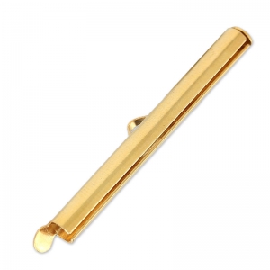 Terminal para tejido de cuentas 40 mm dorado con oro fino x1