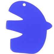 Colgante acrílico transparente pájaro 30x26 mm - Azul Real x1|raw }}