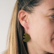 Colgante acrílico transparente pájaro 30x26 mm - Verde agua x1