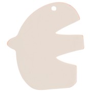 Colgante pájaro acetato translúcido 30x26 mm - Naranja x1