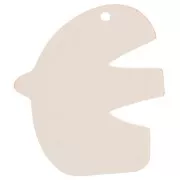 Colgante pájaro acetato translúcido 30x26 mm - Naranja x1