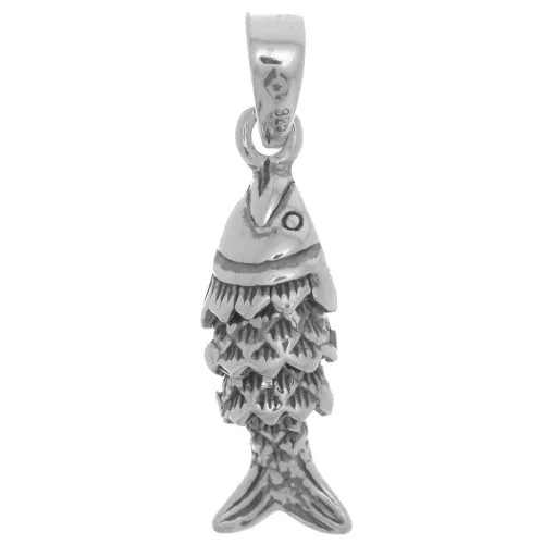 Colgante pez articulado 19x6 mm con anilla cerrada - Plata de Ley 925 x1
