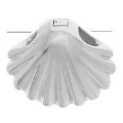 Cuenta de concha 7x8 mm - Plateado 925 x1