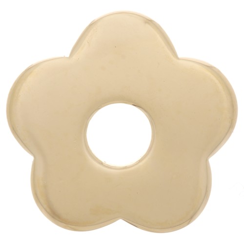 Colgante flor 15,5 mm - chapado en oro de 3 micras x1