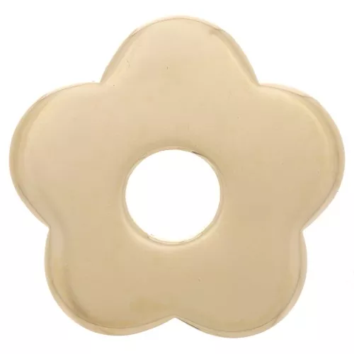 Colgante flor 15,5 mm - chapado en oro de 3 micras x1