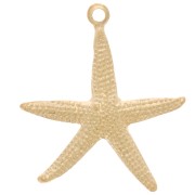 Colgante estrella de mar 21x19 mm - chapado en oro de 3 micras x1|raw }}
