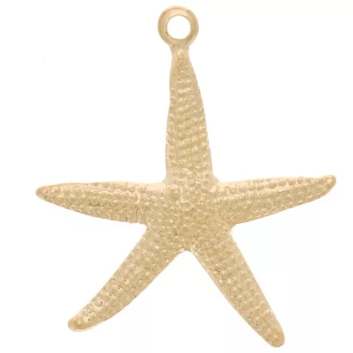 Colgante estrella de mar 21x19 mm - chapado en oro de 3 micras x1