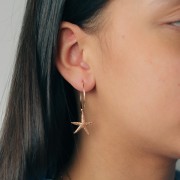 Colgante estrella de mar 21x19 mm - chapado en oro de 3 micras x1