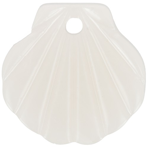 Colgante de concha de acetato 16 mm - Beige jaspeado - Marfil x1