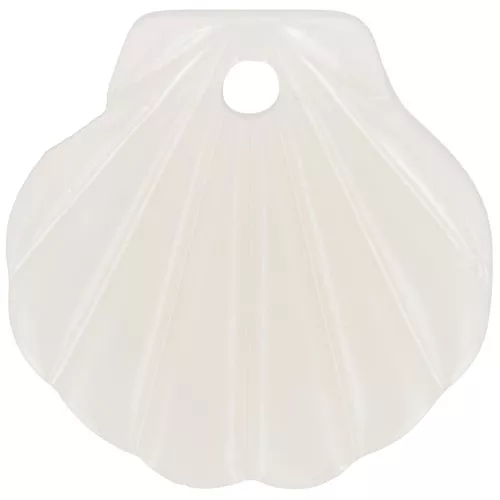 Colgante de concha de acetato 16 mm - Beige jaspeado - Marfil x1