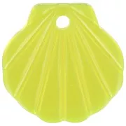 Amarillo - Pendentif coquillage en acétate 16 mm - Jaune fluo x1 Pendentif coquillage en acétate 16 mm - Jaune fluo x1